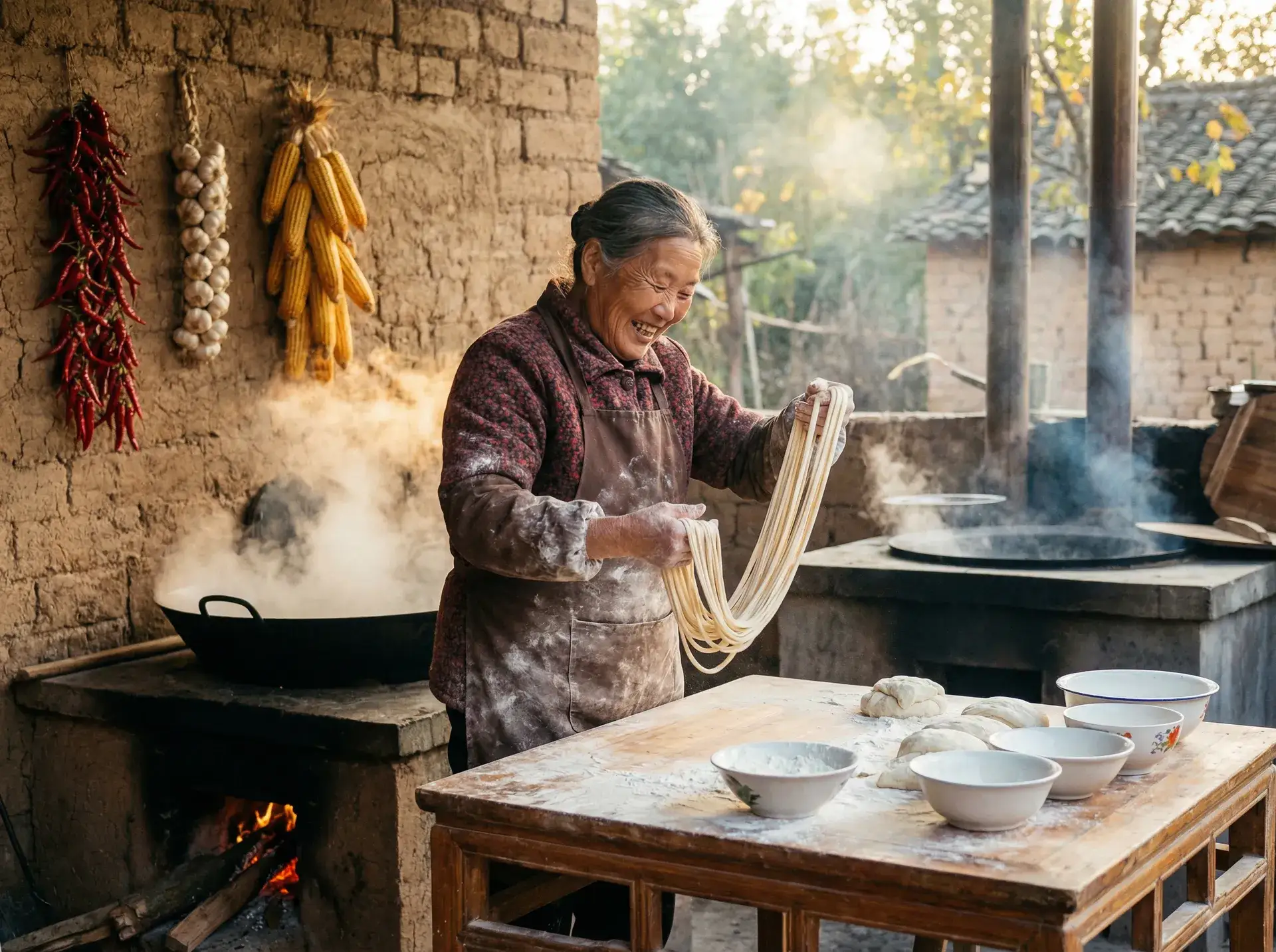 农家大嫂手擀面 - 子凡影院 乡村美食